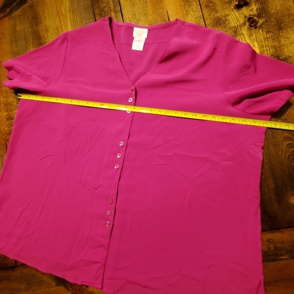 BENTLEY Pink buttondown blouse 3X - Picture 7 of 9